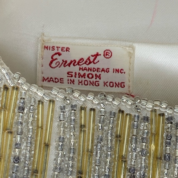 Vintage Beaded Mister Ernest Beaded Handbag w/ Beaded Strap Made in Hong Kong - Picture 7 of 9